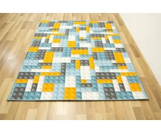 Akcila DYWAN DZIECIĘCY DLA DZIECI BARWNY WZÓR Kaladėlės NA FILCU NA WYMIAR 100x150 cm