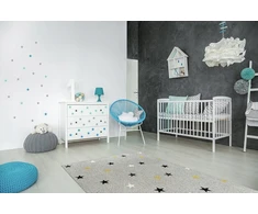 Akcila DYWAN DZIECIĘCY DLA DZIECI PILKA Geltonas GWIAZDKI NA FILCU STARS 150x200 cm