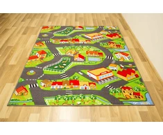 Akcila DYWAN DZIECIĘCY ULICE MIASTO DROGA ULICZKI POKOJU DZIECKA CRAZY 100x150 cm