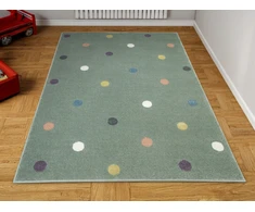 Akcila MINKŠTAS PASTELINIS KILIMAS ALYVŲ ŽALIŲ TAŠKŲ SPALVOS LIMA 120x170 cm