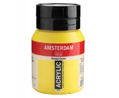 Akrilinė dažai - Amsterdam - 500ml - Pirminė geltona - Atsparumas šviesai - Ilgaamžis
