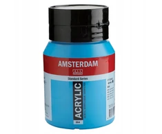 Akrilinė dažai - AMSTERDAM - 500ml - Ryškiai mėlyna - Aukšta atsparumas šviesai - Ilgaamžė
