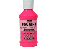 Akrilinė dažai - PÉBÉO - Pilstymas - Fluorescencinė rožinė - 118 ml - Mišrus