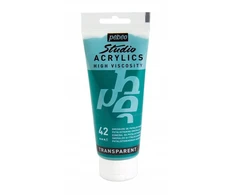 Akrilinė dažai - Pébéo - Studio - Phtalocianino emeraldas - 100 ml - Satinas - Mišrus