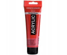 Akrilinė Dažai - TALENS - Amsterdam - 120ml - Vidutinė Raudona - Skaidrus Vamzdelis