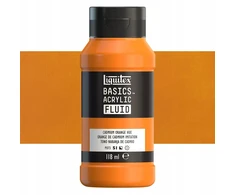 Akriliniai dažai Liquitex Basics Fluid 118ml 720 cadmium oranžinis hue