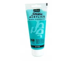 Akriliniai dažai - PEBEO - Dyna Žalias Mėlyna Irisdescent Tube 100ml - Satinas - Itin smulkūs