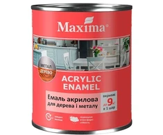 Akriliniai emaliniai dažai medžiui ir metalui MAXIMA, dangiškos sp., 0.75 l