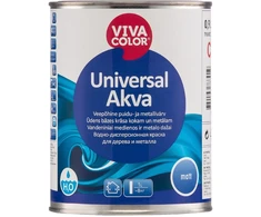Akriliniai emaliniai medžio ir metalo dažai VIVACOLOR, pusiau blizgūs, baltos sp., 0,9 l