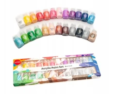 Akrilinių dažų paletės rinkinys AVEC 24 x 22 ml spalvos