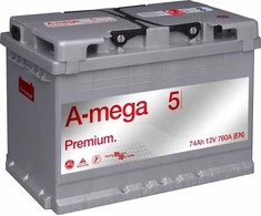 Amega Akumuliatorius A-Mega Premium 12V 74Ah 760A EN (5MP74R)