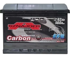Akumuliatorius Sznajder START-STOP CARBON EFB | 12V 62Ah 560A EN (SZEFB62R)