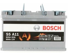 Getz Akumuliatorius BOSCH S5A AGM, 80Ah, 800A