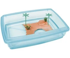Akvariumas vėžliams Tortuga Jumbo Georplast 54x40x14cm/22L plastikinis