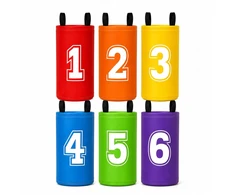 Alfazoo Rinkinys 6 šokinėjimui skirtų maišų su skaičiais 1-6