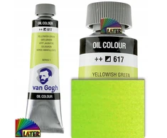 Aliejaus dažai - Žalsvai geltonas - 617 - Iš sėklų aliejaus - Van Gogh - 40ml