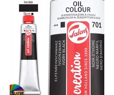 Aliejinė dažai - ROYAL TALENS - ArtCreation - Dramblio kaulo juoda - 200 ml tūbelė - Aliuminis