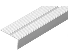 Aliumininė grindų juostelė PR8 A1, sidabro sp., 38 mm pločio, 186 cm ilgio