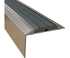 Aliumininė laiptų juostelė PS8 A1, sidabro sp., 40 mm pločio, 30 mm aukščio, 120 cm ilgio