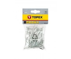 Topex Aliuminio kniedžių komplektas 50 vnt. 3.2x9.6 mm