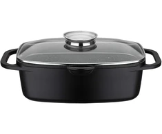 Aliuminio keptuvė su dangčiu GSW 6 l GOURMET GRANIT