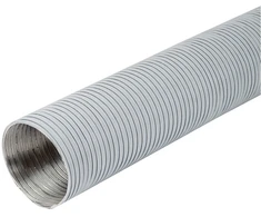 Aliuminio ortakis DN125, 3 m, baltos sp.