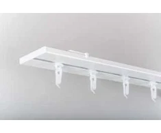 Aliuminio sistema UNIVERSAL-PROFILIS, 1 ir 2 bėgelių, baltos sp., 1,5 m