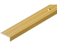 Cezar Aliuminis siauras laiptų profilis, kampinis, aukso sp., 25 x 10 x 1000 mm