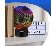 Allbag Naktinė lempa NA BIURKO PIŁKA NOŻNA 3D DLA DZIECKA LED RGB + Pultas