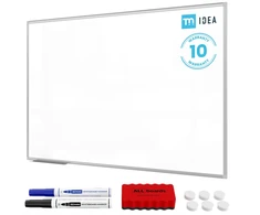 Allboards Sauso trynimo magnetinė lenta, balta, 150x100 cm, aliuminio rėmas TM IDEA