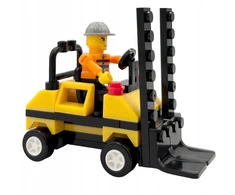 Alleblox Šakinio krautuvo blokai, 45 elementai, statybinių blokų komplektas, padėklų vežimėlis, 4