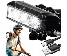 Alogy Priekinis LED dviračio žibintas. Dviračio priekinės vairo apšvietimas, stiprus USB