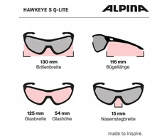 Alpina Hawkeye S Q-lite sportiniai akiniai, Uv-400, kat. 3