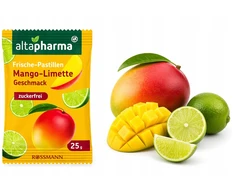 altama Pastilės be cukraus Mango Lime Pastilės Be glitimo Be laktozės