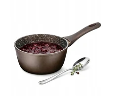 Altom Design SAUGOS INDUKCINĖ 16 CM 1,1 L ALIUMINIO NELIPEJUS PIENO PUODAS AURUM