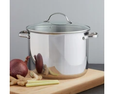 „Amazon Basics“ puodo nerūdijančio plieno 7,6 l indukcinis dangtis atsparus karščiui