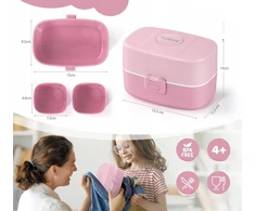 Amazon TUSEASY Lunch Box vaikams su skyreliais 860 ml - Rožinė