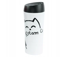 Ambition termopuodelis Love Catam Cie, 400 ml, baltas/juodas