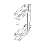 Ambross Virtuvės krepšys/150mm korpusui 430x95x455mm baltas
