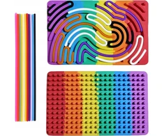 AMT Sensorinis žaislas, silikoninė antistresinė lenta, dvipusė, autizmo ADHD