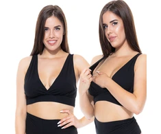 Anda Nėščiųjų žindymo liemenėlė Fitness wrap juoda M