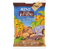 Bio Ania ANIA JUNGLE mini zoologijos sodo sausainiai su šokoladu 100g