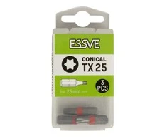 Grąžtas Essve Atsuktuvų antgaliai TX25 25 mm 3 vnt