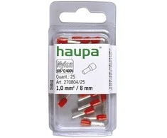 Antgalis laidų sujungimui HAUPA, 1,0/8, raudonos sp.