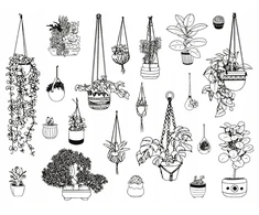 Antspaudų rinkinys Aladine Creative Stamp 21vnt. Plants + pagalvėlė antspaudams juoda