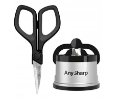 AnySharp klasikinis sidabro galąstuvų rinkinys ir mini žirklės