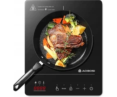 AOBOSI 2000W indukcinė kaitlentė, nešiojama viryklė, 1 degiklis, 20 lygių