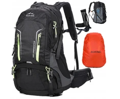 AOKING Adventure kuprinė, 43l, dalomas skyrius, juodas