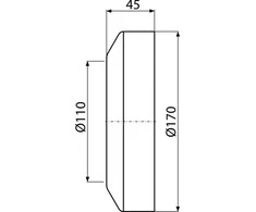 Apdailos dangtelis ALCAPLAST A98, DN110, mažas