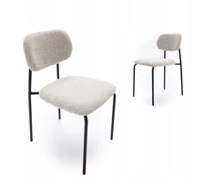 APM 2 NUVIA kėdžių RINKINYS Pilka ir juoda Minkštas Modern Loft